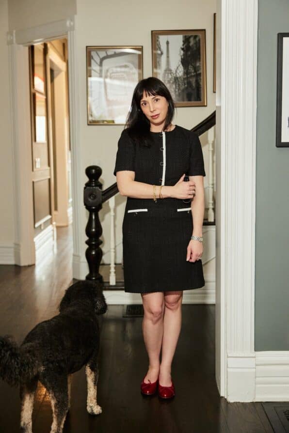 Ann Taylor black and white dress 