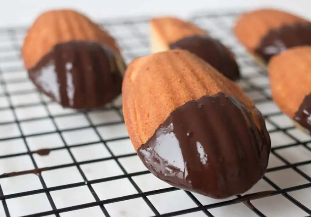 madeleines dipped in chocolate everyday parisian