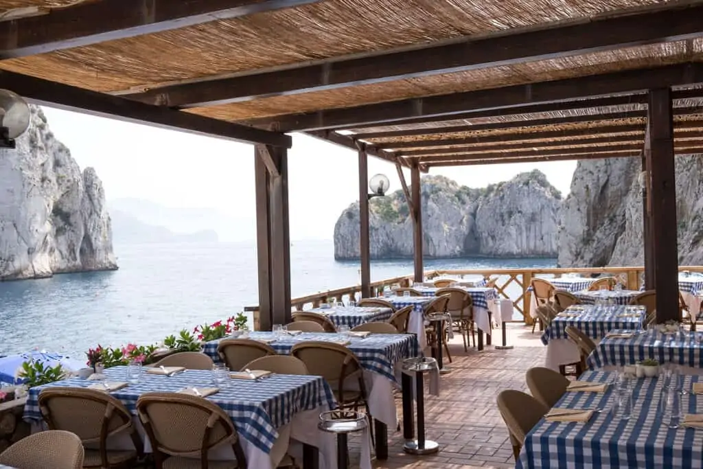 outdoor dining with a sea view outdoor dining with a sea view