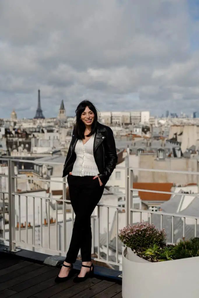 Leather jacket for Paris in the spring everyday parisian